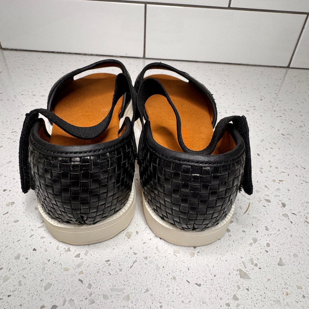 Bernie Mev Havana Quarter Strap Black Woven Platform Sandals Open Toe 42 or 11 - Picture 5 of 6